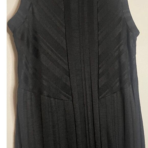 Gap Small Dress Black Lined Ribbed Sleeveless Panel Texture Above Knee Office - Picture 4 of 8